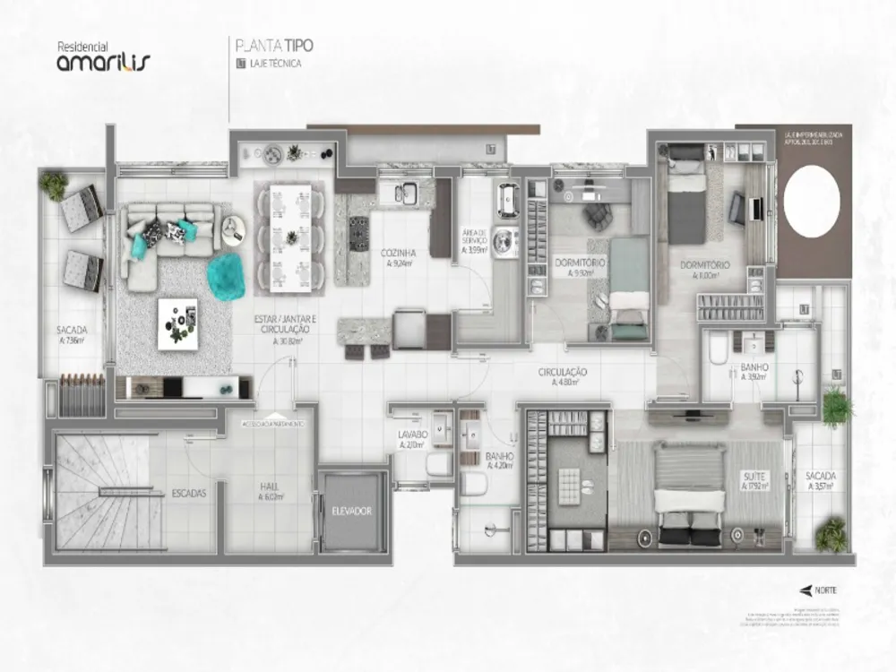 Apartamento, 3 quartos, 137 m² - Foto 3