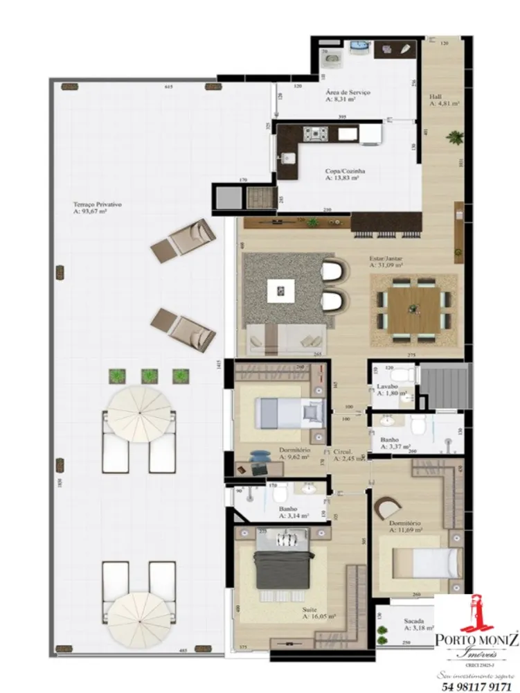 Apartamento, 3 quartos, 135 m² - Foto 3