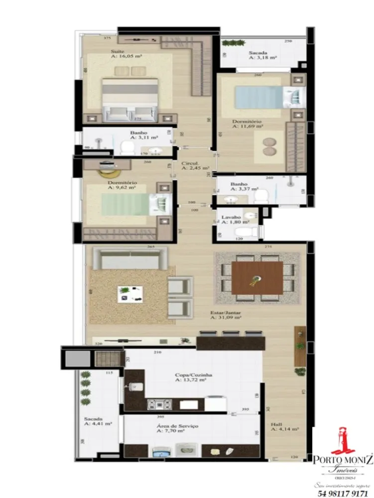 Apartamento, 3 quartos, 135 m² - Foto 9