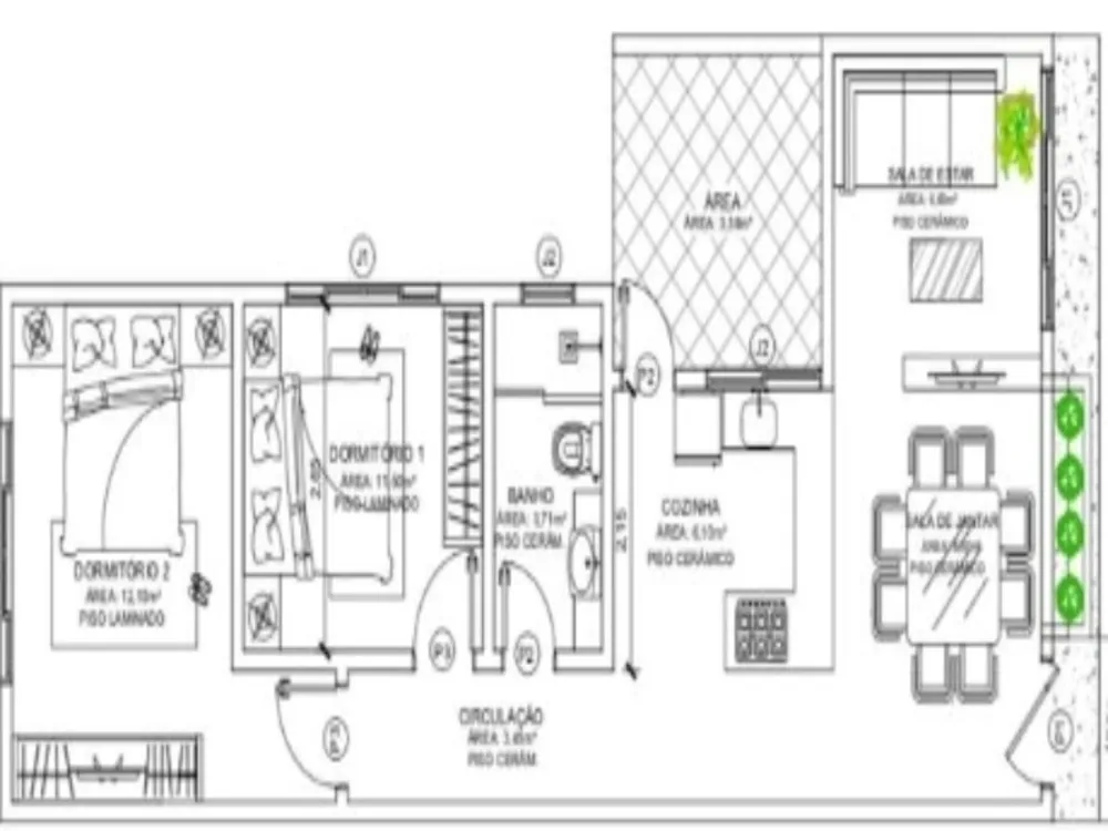 Casa, 2 quartos, 60 m² - Foto 1