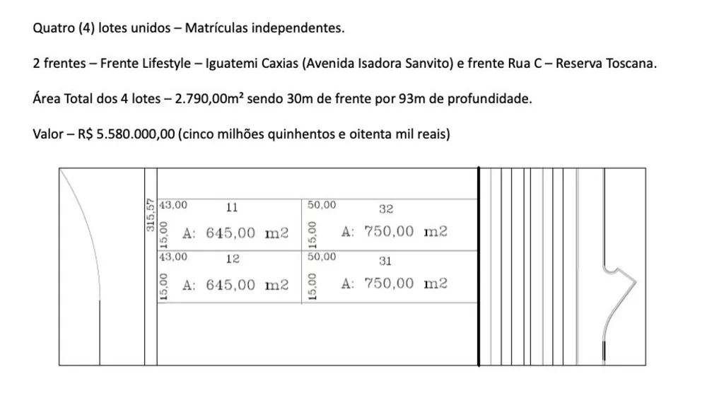 Loteamento e Condomínio à venda, 2790m² - Foto 3