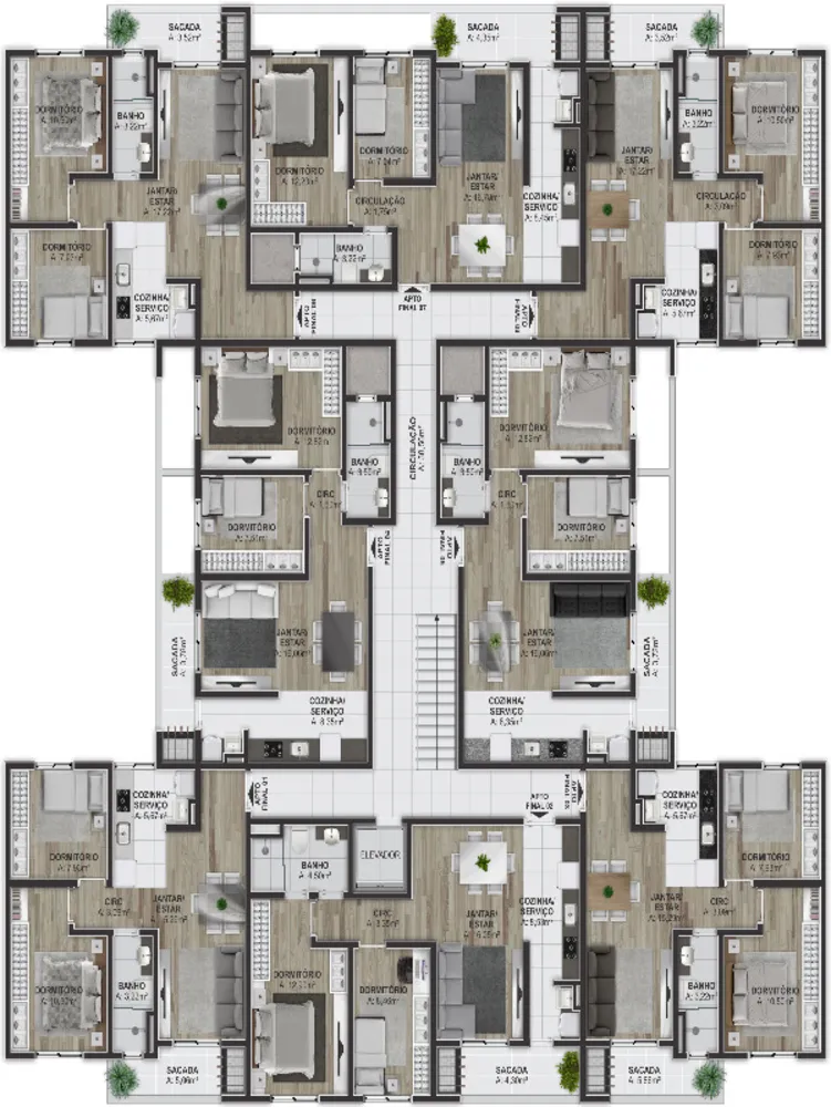 Apartamento, 2 quartos, 61 m² - Foto 1