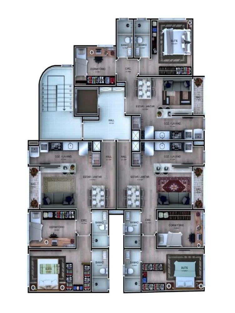 Apartamento, 2 quartos, 58 m² - Foto 1