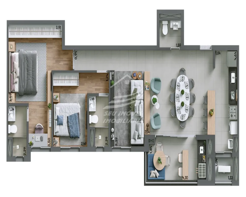 Apartamento, 3 quartos, 100 m² - Foto 16