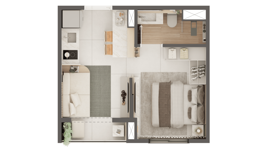 Apartamento, 1 quarto, 25 m² - Foto 7