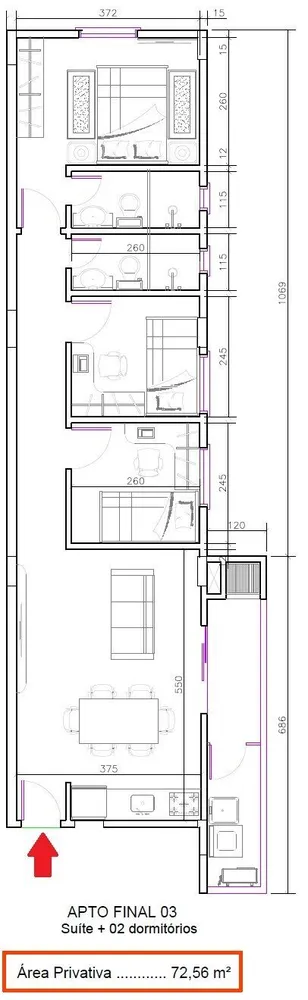 Apartamento, 3 quartos, 72 m² - Foto 7