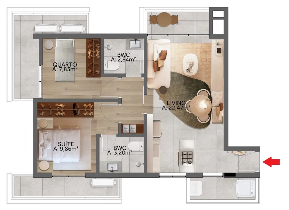 Apartamento, 2 quartos, 77 m² - Foto 15