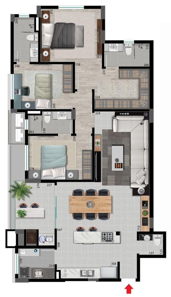 Apartamento, 3 quartos, 124 m² - Foto 4