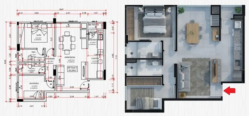 Apartamento, 2 quartos, 63 m² - Foto 15