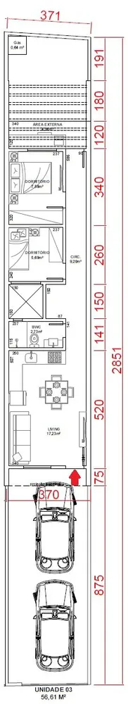 Sobrado, 2 quartos, 56 m² - Foto 5