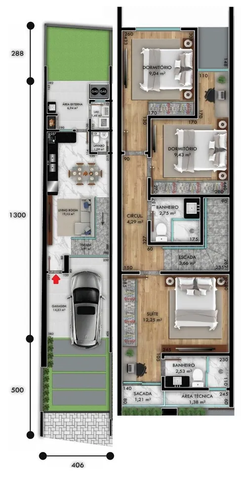 Sobrado, 3 quartos, 105 m² - Foto 14