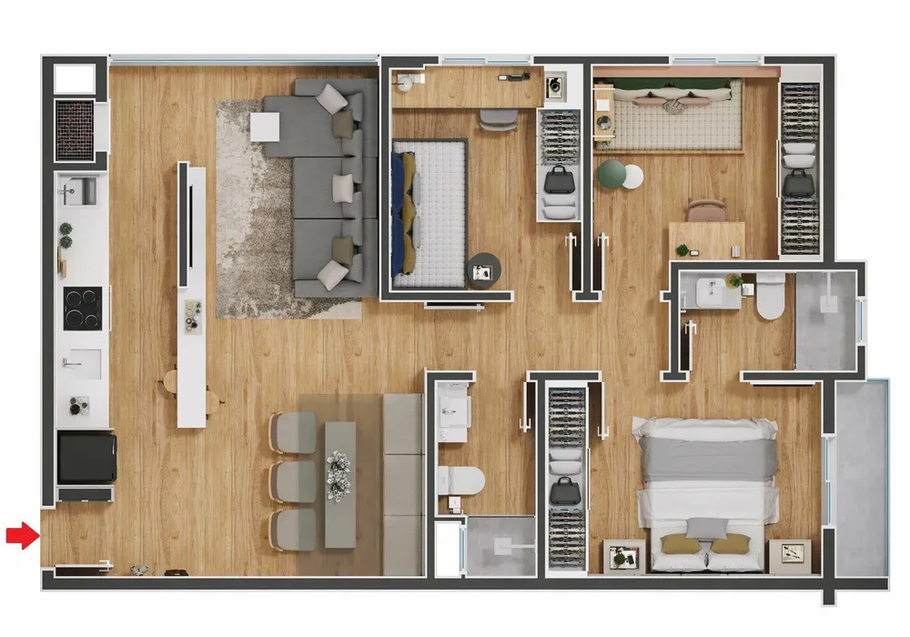 Apartamento, 3 quartos, 74 m² - Foto 14