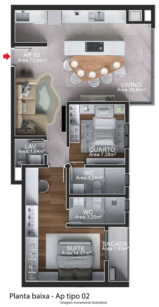 Apartamento, 2 quartos, 73 m² - Foto 13