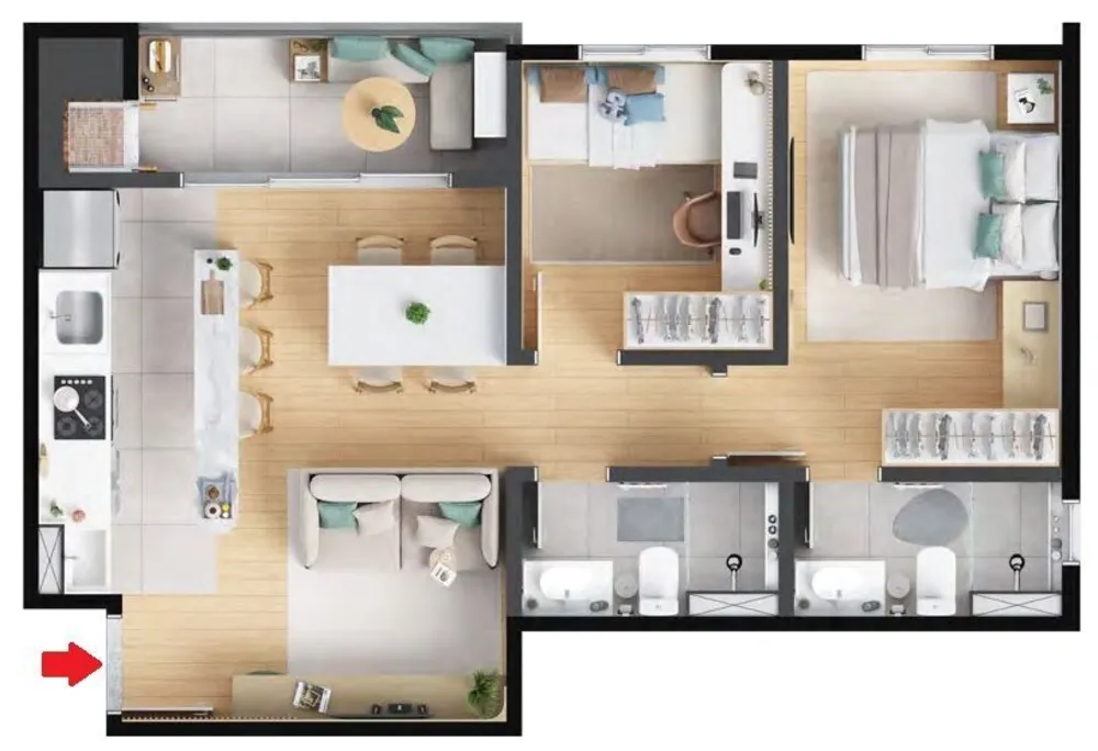 Apartamento, 2 quartos, 52 m² - Foto 15
