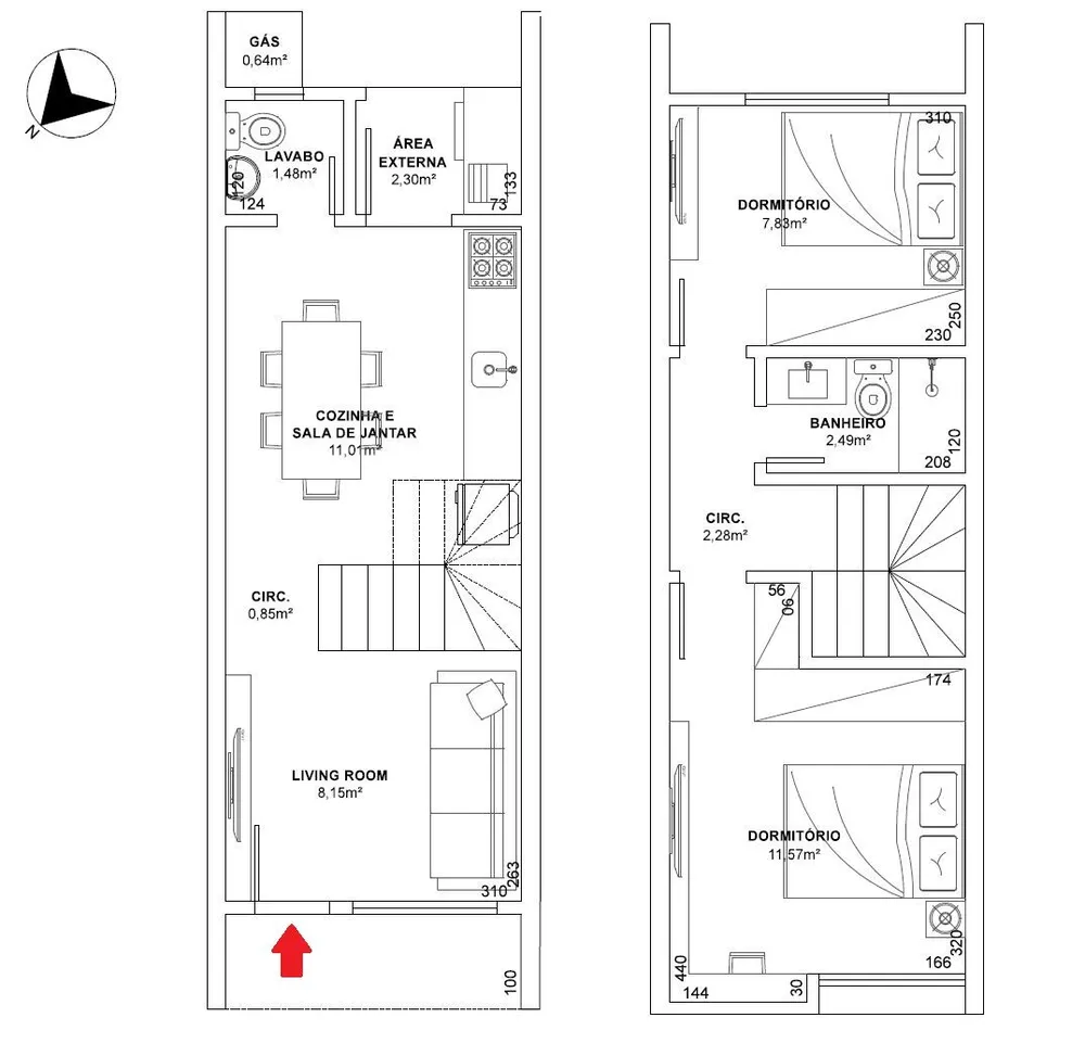 Sobrado, 2 quartos, 60 m² - Foto 5