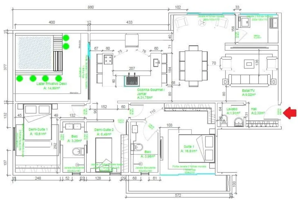 Cobertura, 3 quartos, 118 m² - Foto 3
