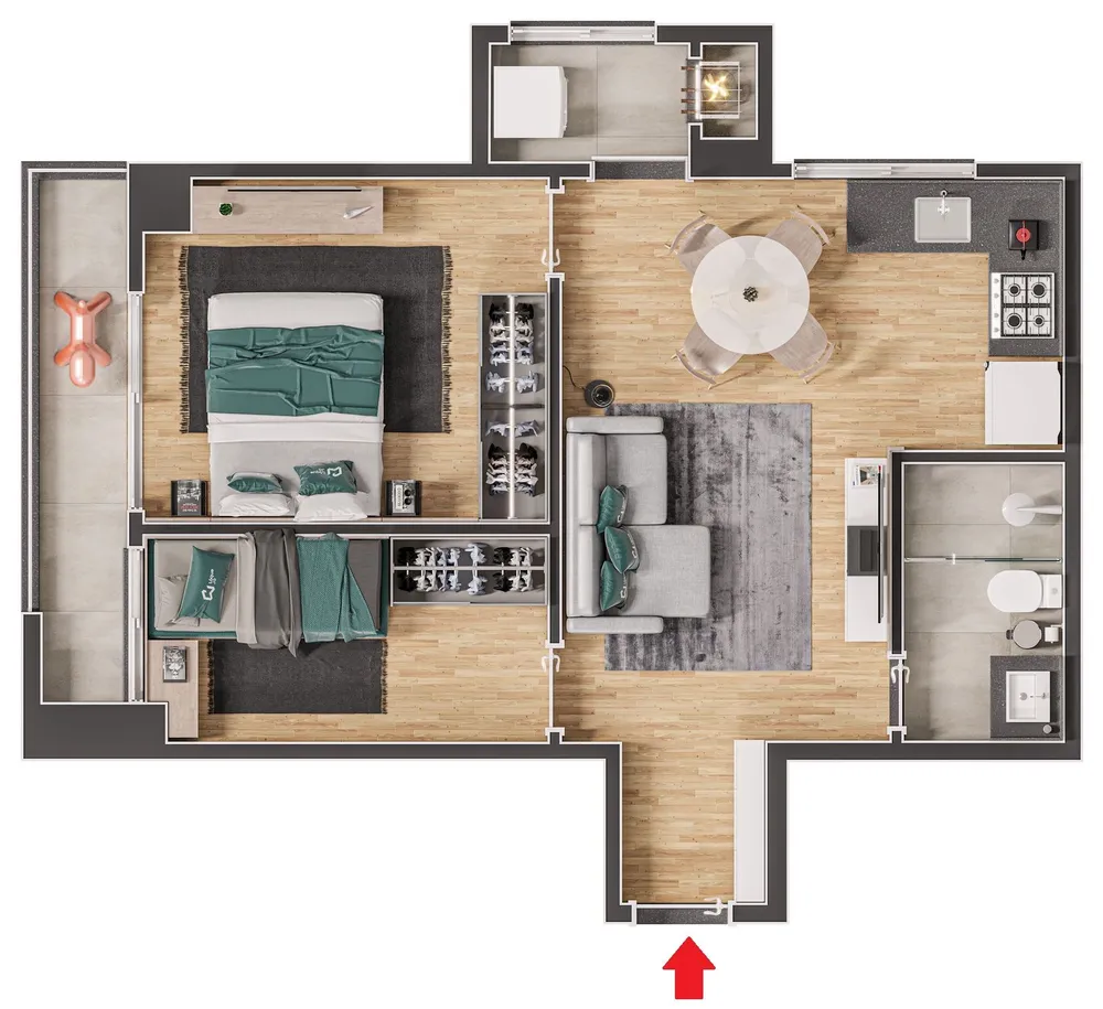Apartamento, 2 quartos, 48 m² - Foto 14
