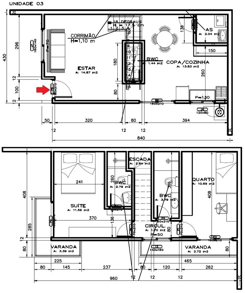 Sobrado, 2 quartos, 80 m² - Foto 1