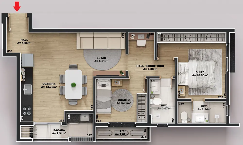 Apartamento, 2 quartos, 64 m² - Foto 11
