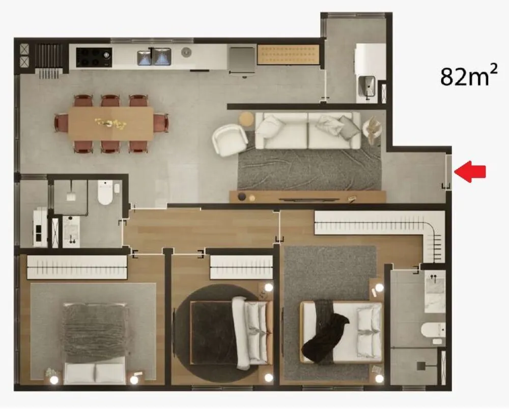 Apartamento, 3 quartos, 84 m² - Foto 4