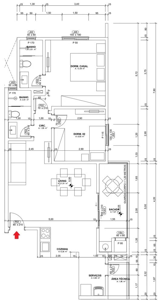 Apartamento, 2 quartos, 83 m² - Foto 14