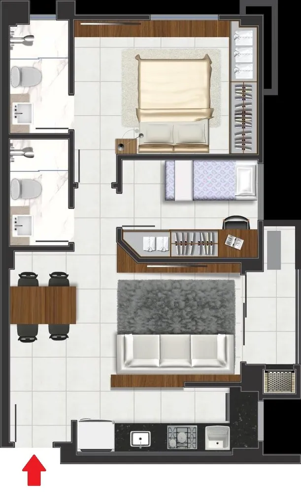 Apartamento, 2 quartos, 56 m² - Foto 11