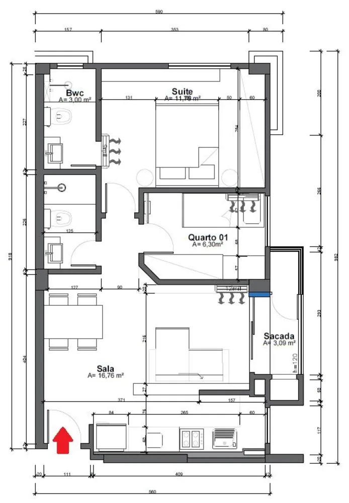 Apartamento, 2 quartos, 56 m² - Foto 12