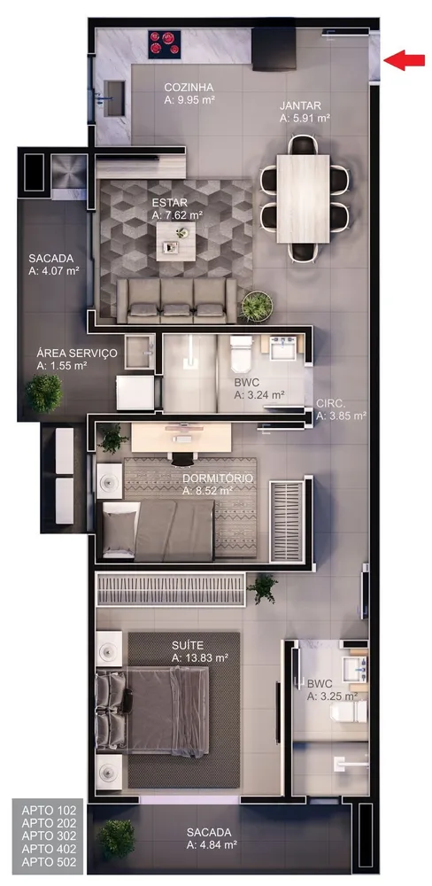 Apartamento, 2 quartos, 78 m² - Foto 8
