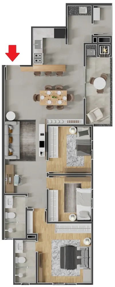Apartamento, 3 quartos, 100 m² - Foto 6
