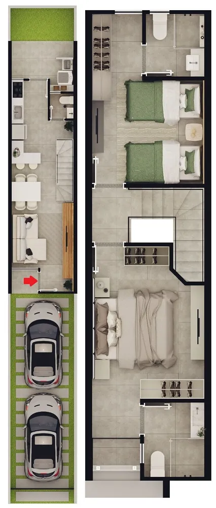 Sobrado, 2 quartos, 72 m² - Foto 11