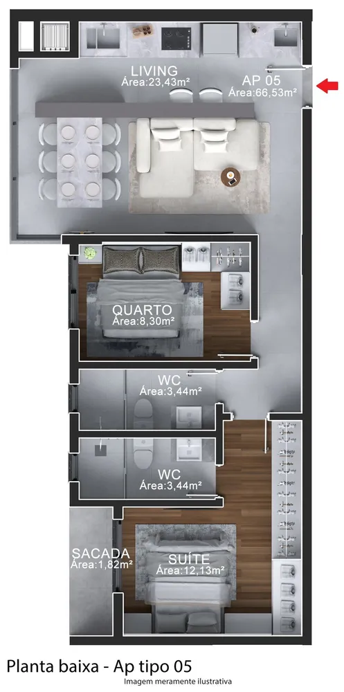 Apartamento, 2 quartos, 66 m² - Foto 13