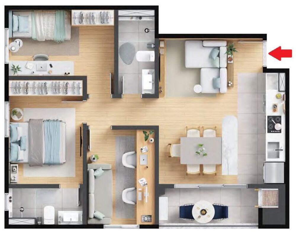 Apartamento, 3 quartos, 64 m² - Foto 15