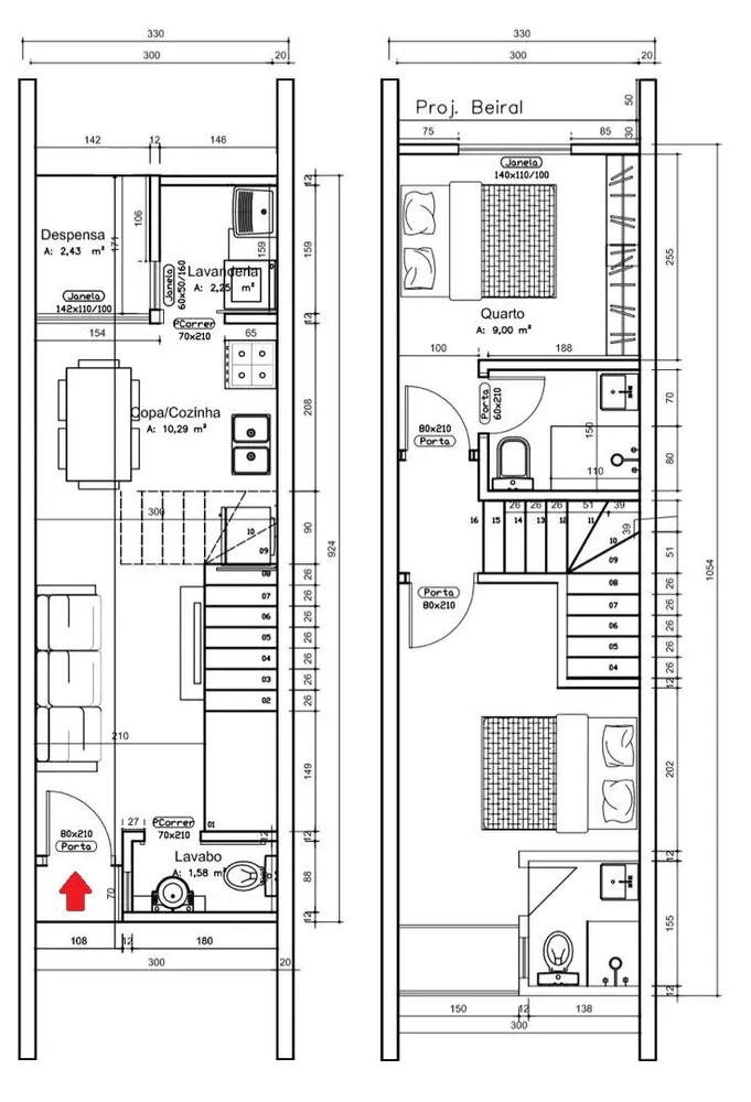 Sobrado, 2 quartos, 66 m² - Foto 13