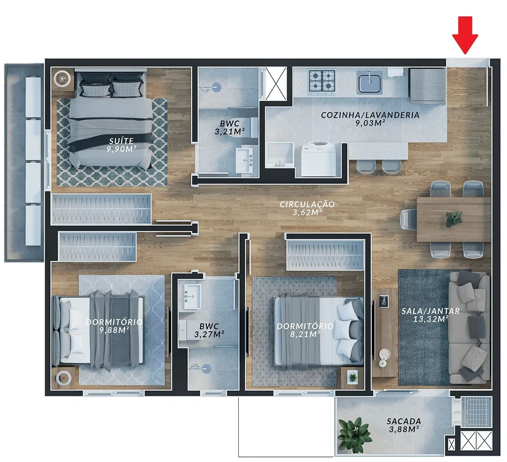 Apartamento, 3 quartos, 64 m² - Foto 15