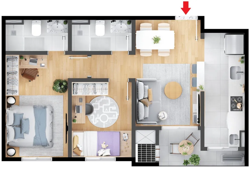Apartamento, 2 quartos, 53 m² - Foto 13