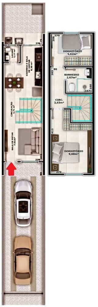 Sobrado à venda com 2 quartos, 55m² - Foto 7