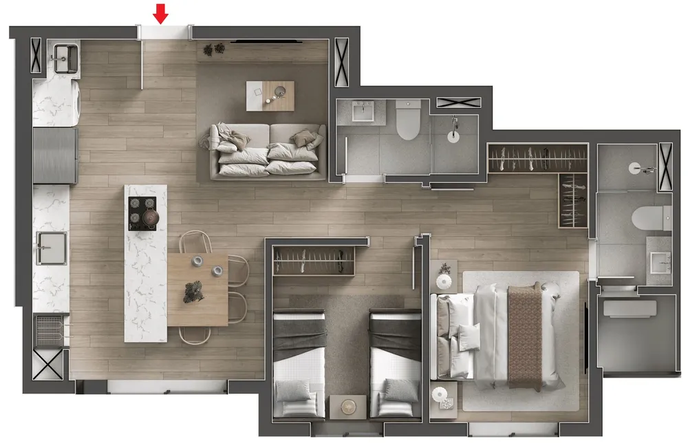 Apartamento, 2 quartos, 61 m² - Foto 10