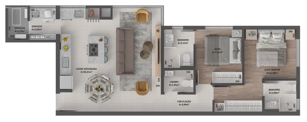 Apartamento, 2 quartos, 74 m² - Foto 11
