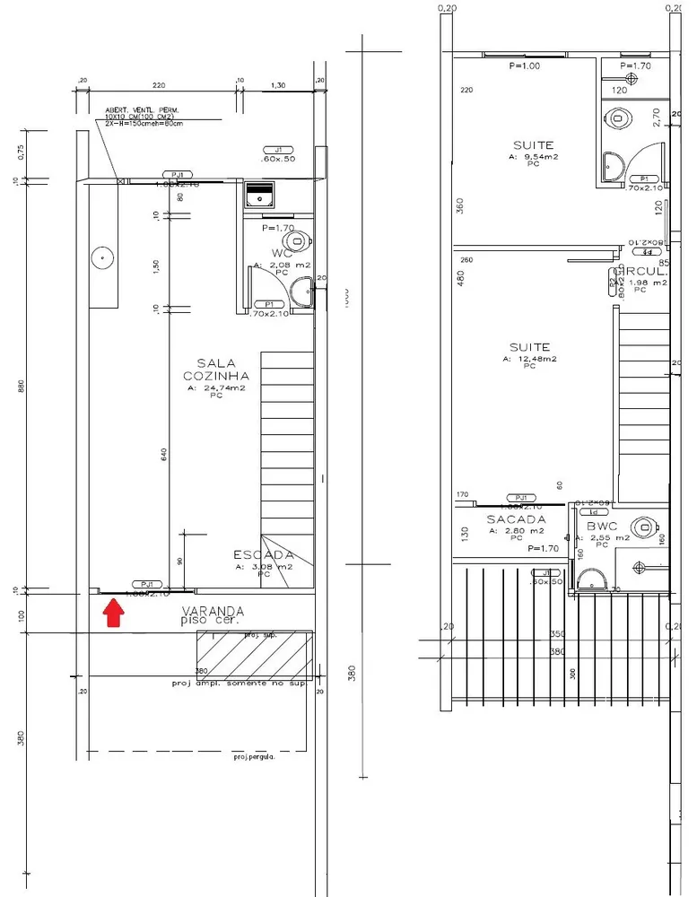 Sobrado, 2 quartos, 73 m² - Foto 9
