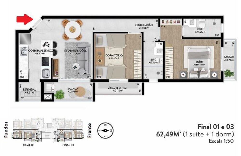 Apartamento, 2 quartos, 62 m² - Foto 14