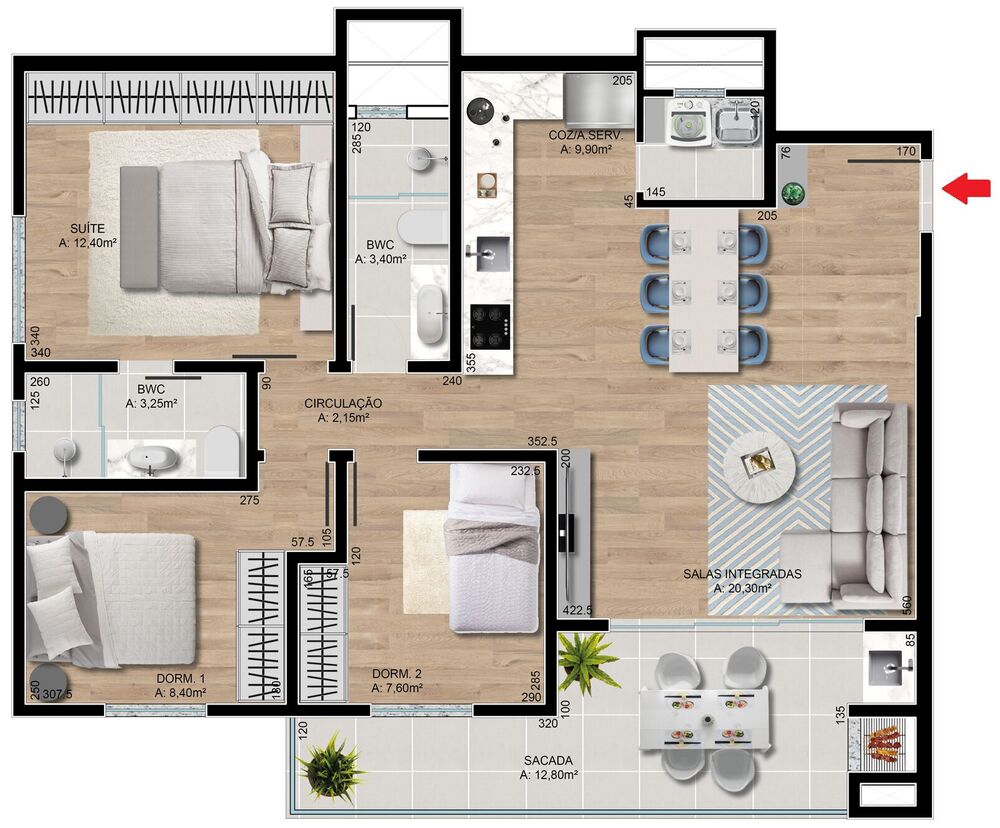 Apartamento, 3 quartos, 90 m² - Foto 9
