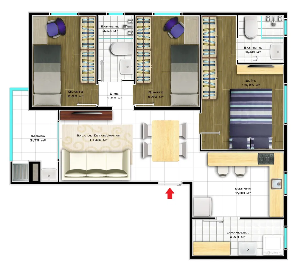Apartamento, 3 quartos, 65 m² - Foto 10