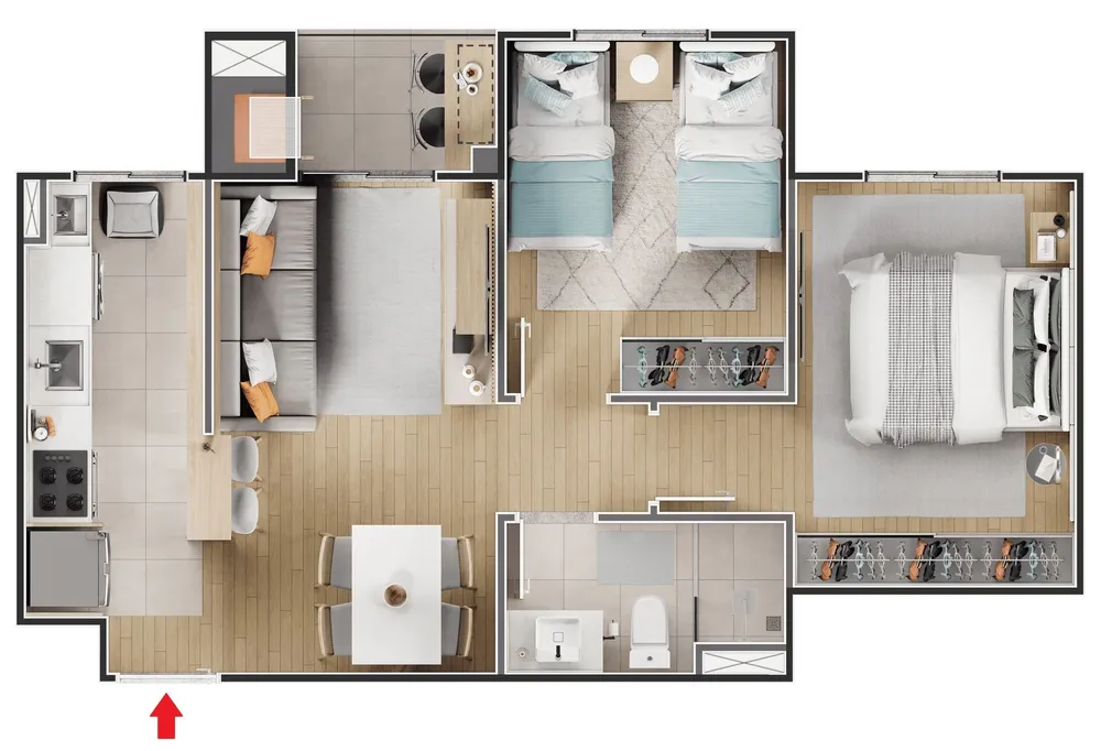 Apartamento, 2 quartos, 46 m² - Foto 4