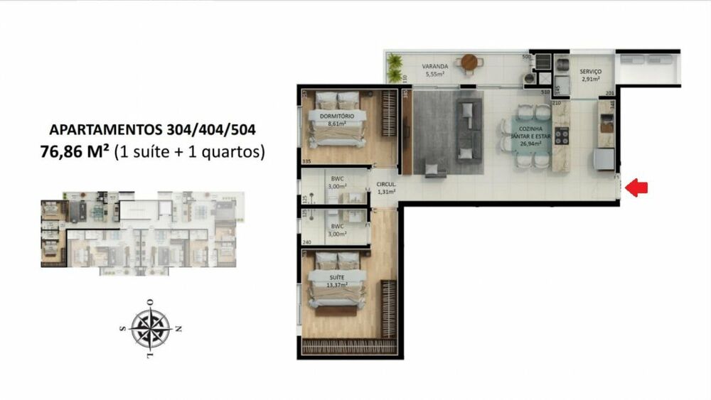 Apartamento, 2 quartos, 80 m² - Foto 14