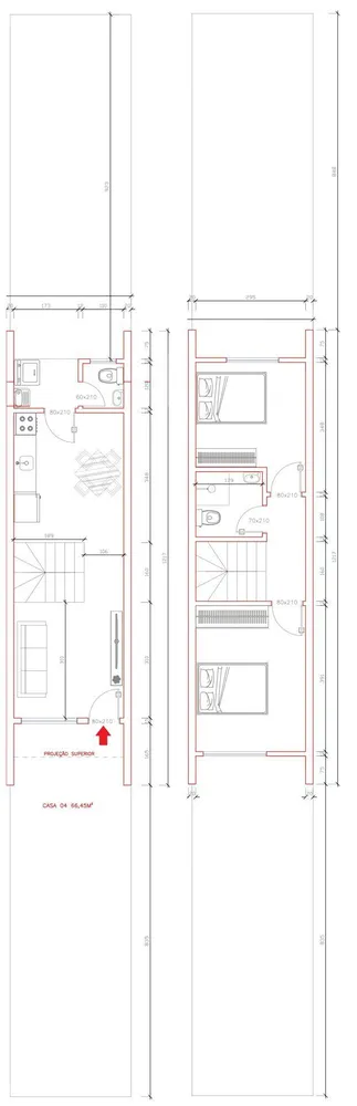 Sobrado, 2 quartos, 66 m² - Foto 2