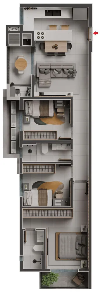 Apartamento, 3 quartos, 71 m² - Foto 4