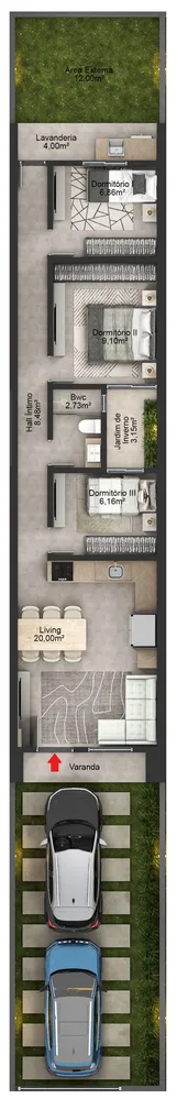Sobrado, 3 quartos, 65 m² - Foto 9
