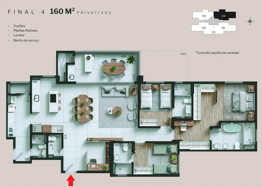 Apartamento, 3 quartos, 160 m² - Foto 5