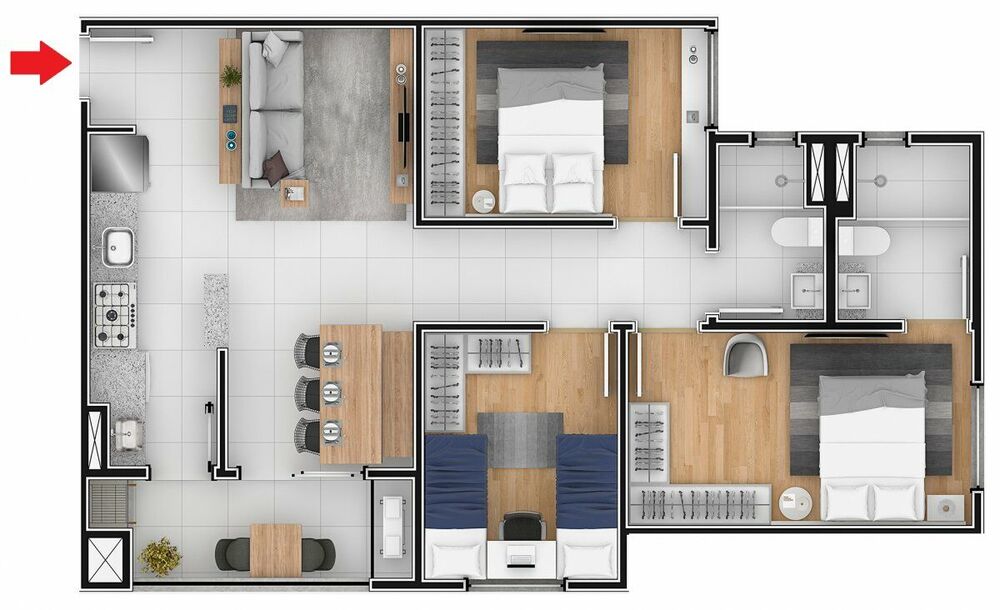 Apartamento à venda com 3 quartos, 78m² - Foto 11