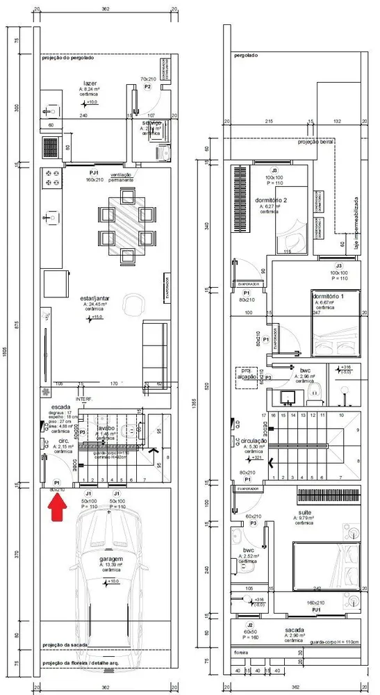 Sobrado, 3 quartos, 106 m² - Foto 1